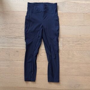 Navy High-Waisted Leggings